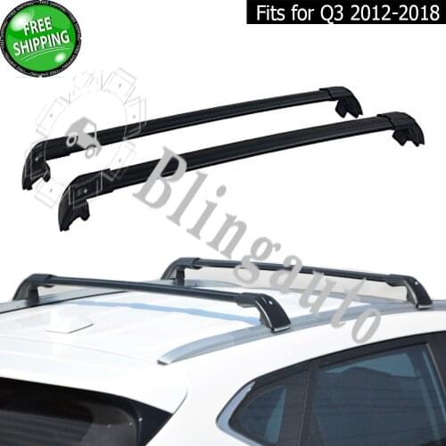 2Pcs aluminium front rear Aluminium cross crossbar rack rail bar fits for A udi Q3 2012-2018 years