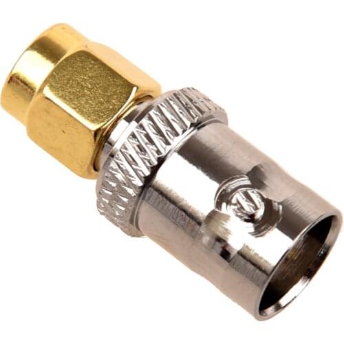 2015 Hot New Gold Tone Metal SMA Male to Silver Tone BNC Female Connector Adapter