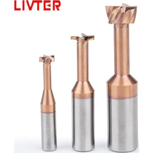 3pcs 4-16mm Shank CNC Tungsten Carbide Router Bit for Wood Metal Aluminum Steel / T-Slot Keyhole Slotting Milling Cutters