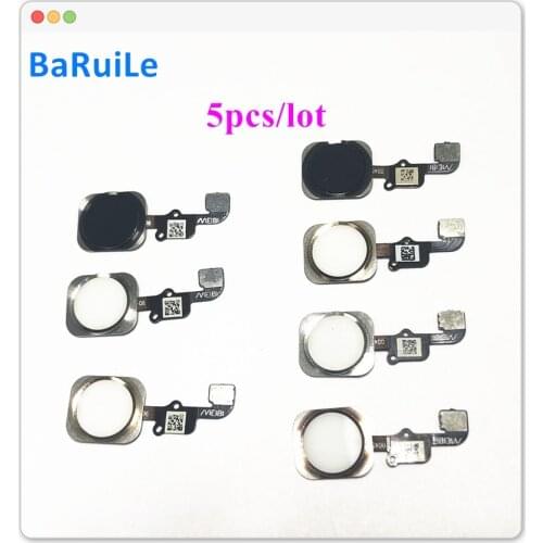 BaRuiLe 5pcs Home Button Flex Cable for iPhone 6 6S 6S Plus Menu Sensor Assembly Ribbon for iPhone 6G 6Plus Replacement part