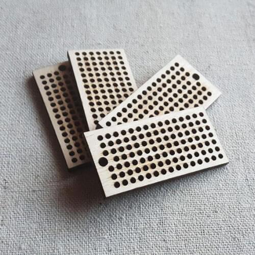 50 pcs Rectangle Shape cross stitch blank wood ornament