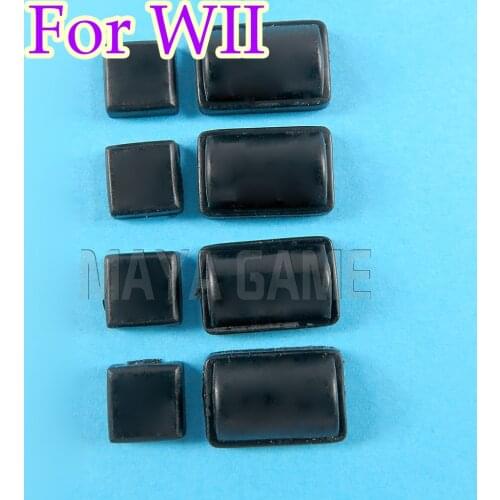 60sets 8 in 1 Screw Rubber Feet Cover Set for Nintendo WII Console screw Dust Cover black white