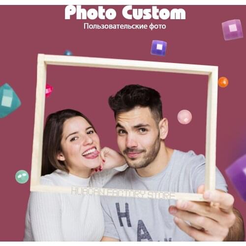 Huacan Photo Custom Diamond Painting Cross Stitch Picture of Rhinestones 5D DIY Diamond Embroidery Home Wedding Decoration