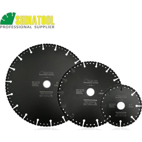 SHDIATOOL 1set 125mm&180mm &230mm Vacuum Brazed Diamond Blade For All Purpose Professional Demolition Blade Fire Rescue Disc