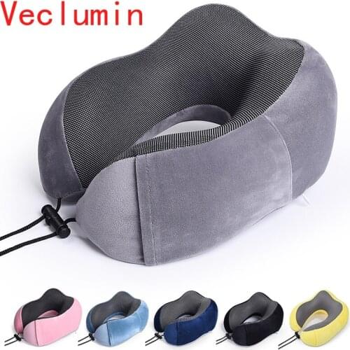 Car U Shaped Memory Foam Neck Pillows Soft Slow Rebound Space Travel Pillow Solid Neck Cervical Healthcare Bedding DropShipping