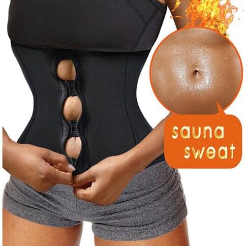 Black Neoprene Waist Cincher Corset Sweat Shaper Tummy Belly Girdle Waist Trainer Slimming Belt Slim Shapewear Plus Size S-XXXL