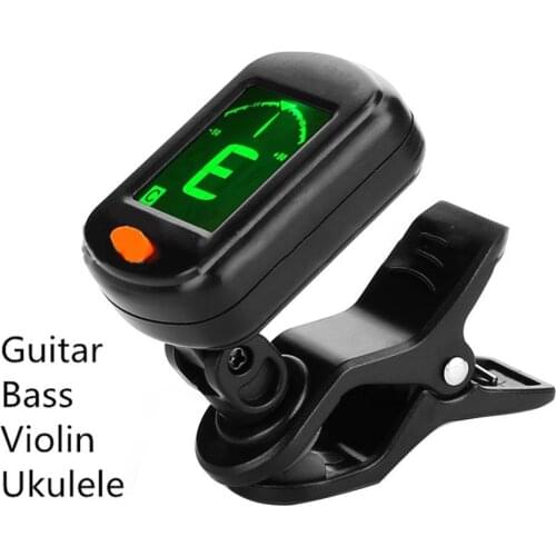 AT-101 Digital Clip Type Electric Digital Guitar Tuner Foldable High Sensitivity Rotating Clip