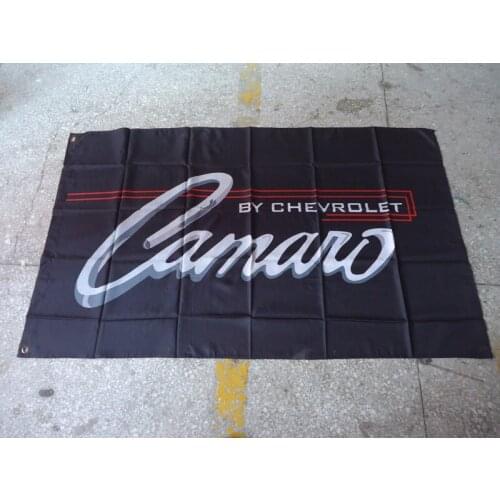 For camaro yellow flag , can custom print file,90X150CM size,100% polyster,camaro banner