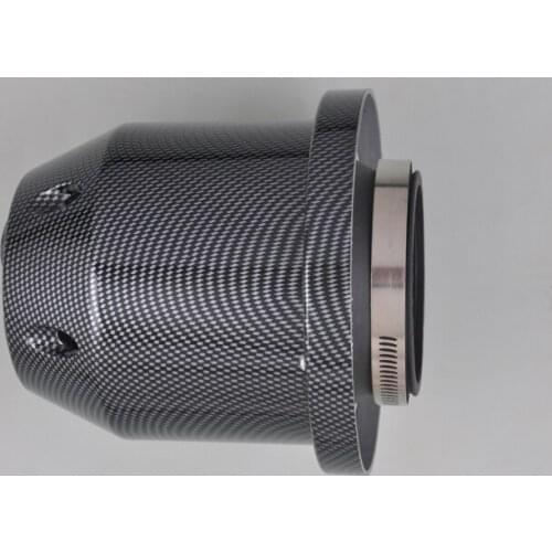 For 3.0" Inlet 6" Base 5.5" Tall Universal Carbon fiber Bullet Car Air Filter [QPL137]