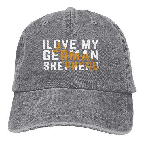 Denim Cap I Love My German Shepherd Baseball Dad Cap Classic Adjustable Casual Sports for Men Women Hat