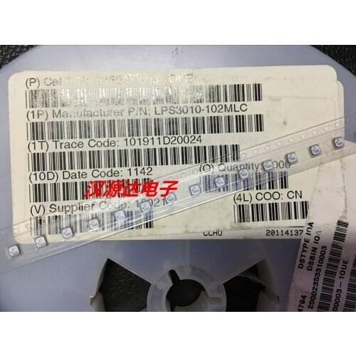 LPS3010-102MLC 1UH 1.6A 3 * 3 * 1.0MM SMD power inductors closed magnetic coil