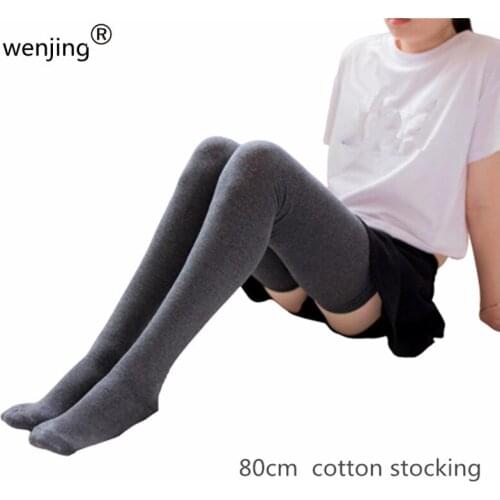 LGFD20209A1 max 185 cm women long hosiery girl braiding tube cotton stocking