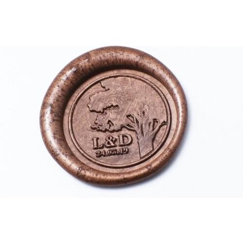 Personalized Initials with tree wax seal stamp/Custom wedding seals/wedding invitation seal/custom wedding stamp