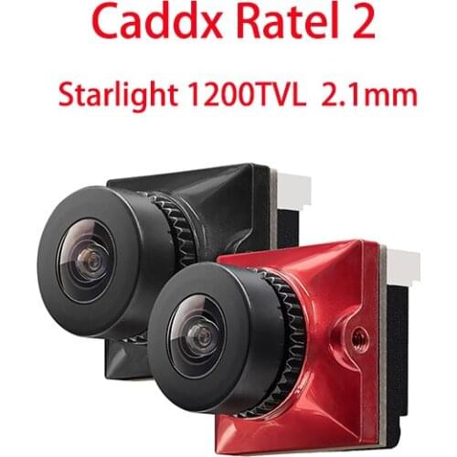 Caddx Ratel 2 1200TVL FPV Camera 1/1.8'' Starlight 165 FOV 2.1mm NTSC/PAL 16:9/4:3 Switchable 19*19mm Super WDR for FPV