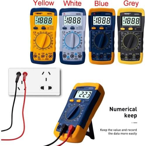 A830L Mini Pocket Hand-held Digital Multimeter Voltmeter Ammeter Ohmmeter Multimeter Volt AC DC Tester Meter