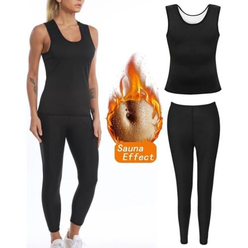 Waist Trainer Corsets Women Shapewear Set Slimming Pants + Sweat Shirt Body Shapers Thermo Sauna Reducing And Shaping Girdles