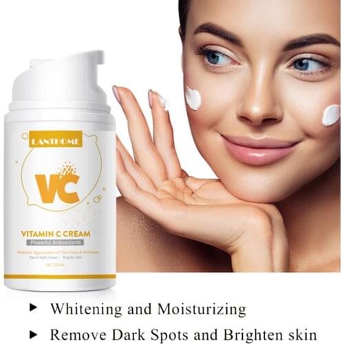 50ml Vitamin C Cream Deep Nourishing Fast Absorption Non-sticky Hyaluronic Acid Collagen Face Cream for Girl