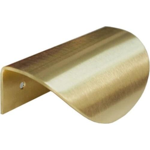 Brass Door Handle Catch Pull Grip for Furniture Cabinet Drawer 8cm Modern Simple Gold