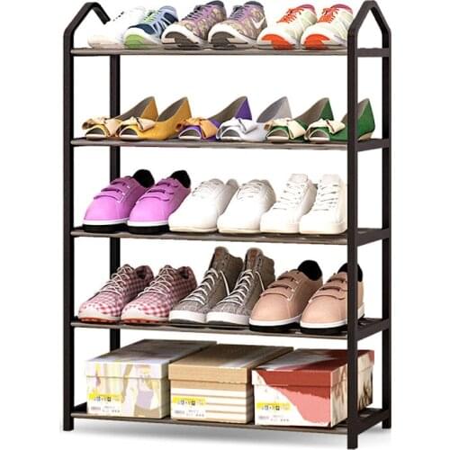 Metal Iron Shoe Shelf Simple Style Multi-layers Student Dormitory Shoe Storage Rack DIY Shoe Cabinet Home sapateira