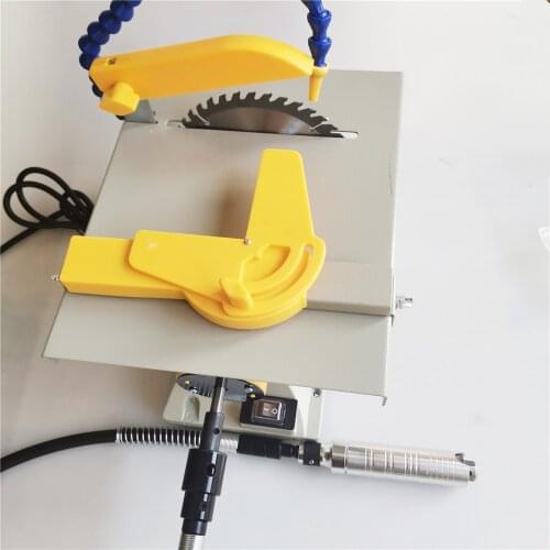 Mini Table Saw Handmade Woodworking DIY Model Electric Polishing Cutting Tool Aluminum Alloy Circular Saw Blade 8000 rpm 220V