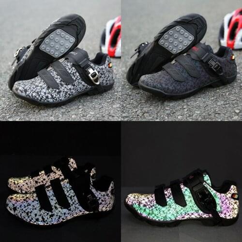 Fashion Luminous Cycling Shoes MTB Men Women Outdoor Non-Slip Bicycle Sneakers Professional Mountain Road Bike Shoes Plus Size