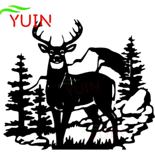 Fashion Deer Wild Animal Car Sticker Hunting Cars Styling PVC Decoration Accessories High-quality Waterproof Cover Scratch Decal