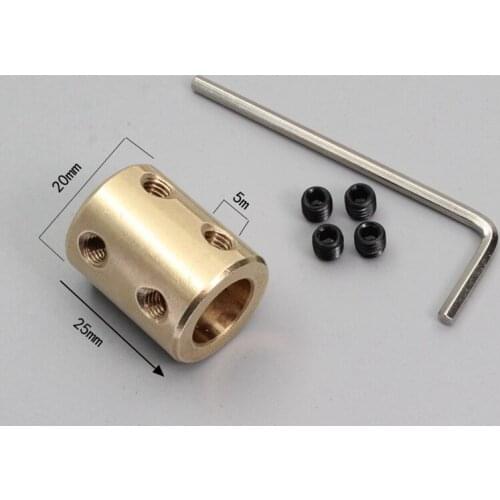 Large size pure Copper coupling 12mm hole diameter To 6/8/10/12mm Motor coupling accessories connection model ship +screw wrenc