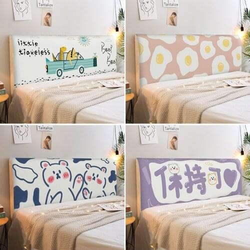 Cartoon Headboard Cover All-inclusive Bed Head Cover Elastic Bedspreads Fully Enclosed Bed Head Back Protector Cute Dust Cover