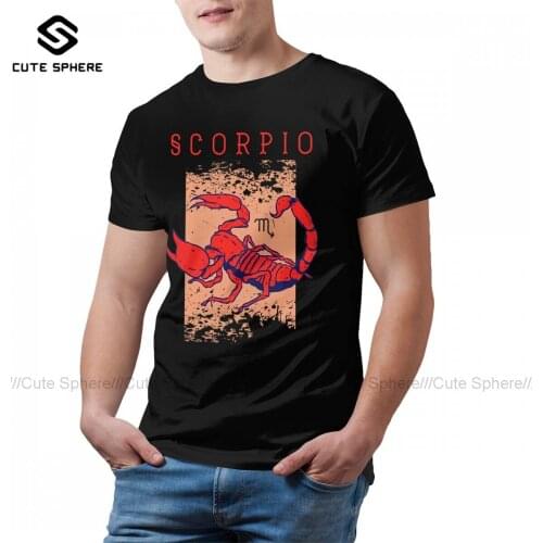 Scorpion T Shirt Male Funny 100 Cotton Graphic Tee Shirt Short Sleeve Basic T-Shirt Oversized