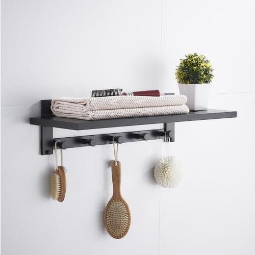 Bathroom Hardware Set Towel Rack with Hook Space Aluminum Black Finish Tissue Roll Paper Holder Bath Accessory Double Towel Bar