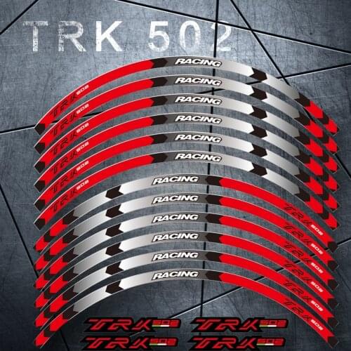 New Motorcycle front&Rear Edge Outer Rim Sticker Wheel Decals Reflective waterproof stickers For Benelli TRK 502