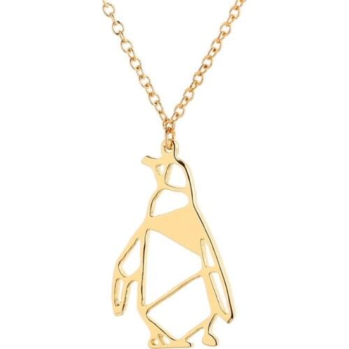 Hollow Penguin Necklaces Woman Cute Small Animals Necklaces