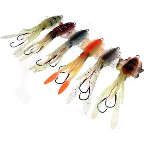 3PCS Soft UV Salmon Squid Octopus Capuchin maggots Fishing shad Lure Grub worm Silicone Bait Tackle 15cm/60g