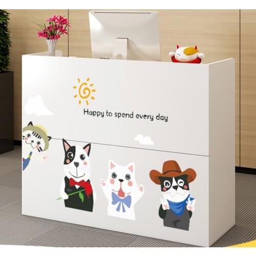 Simple modern bar counter cash register small counter clothing shop hairdresser hairdresser cake shop reception desk