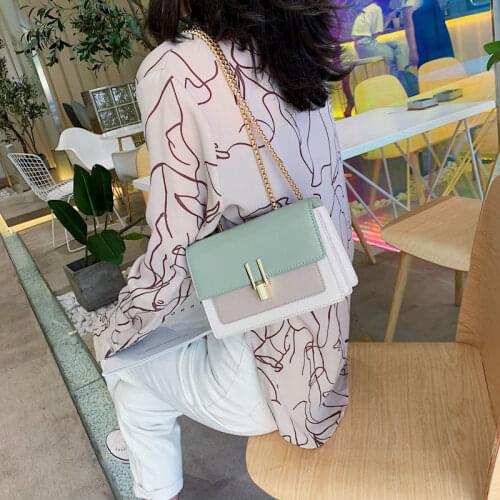 Crossbody Bag Women Shoulder Bag Female Designer Handbag Purse Fashion 2021 New Trend PU Leather Simple All-match Contrast Color