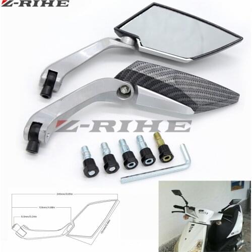Universal Carbon Alloy Motor rearview mirror motorcycle for Kawasaki ZX6R ZX7R ZX10R ZX14R NINJA650R ER6N Z750 Z800 Z1000 yamaha