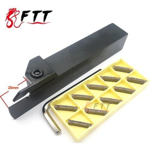 10PCS MGMN300 H YC1125 High quality Carbide Inserts 1PC MGEHR2525-3 L25 Grooving Tool Holder Parting Plate CNC Lathe Tool Set