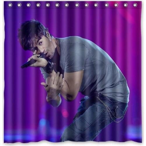Enrique Iglesias Waterproof Shower Curtain Custom Polyester Bathroom Curtains Cortina Ducha With Hooks 71*71 inch Drop Shipping