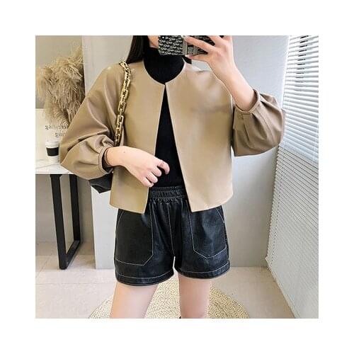 2021 Women New Fashion Genuine Real Sheep Leather Jacket G10