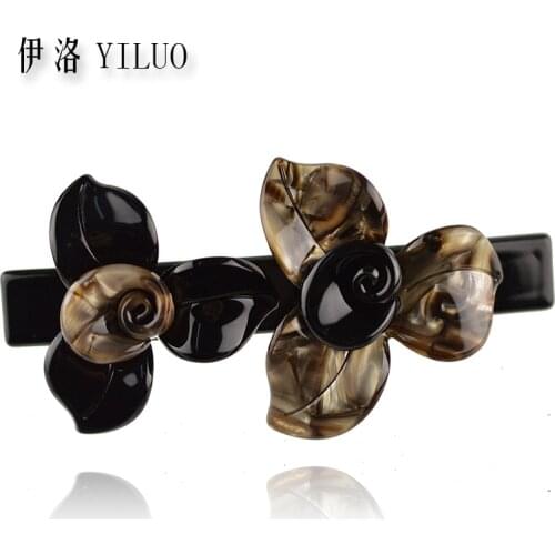Women Hair Accessories 2017 Korean Vintage Barrette Ponytail Holder Flower Hair Clips For Girls