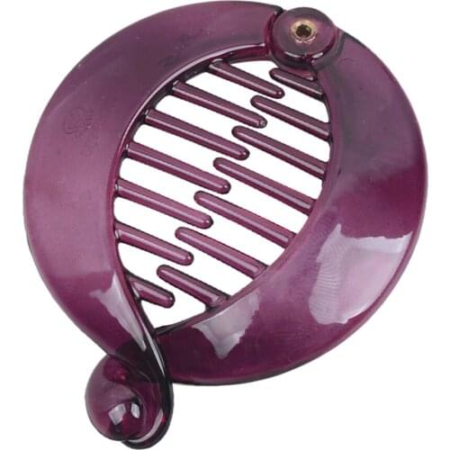 Women Banana Clip Hair Comb Round Ponytail Holder Interlocking Banana Combs