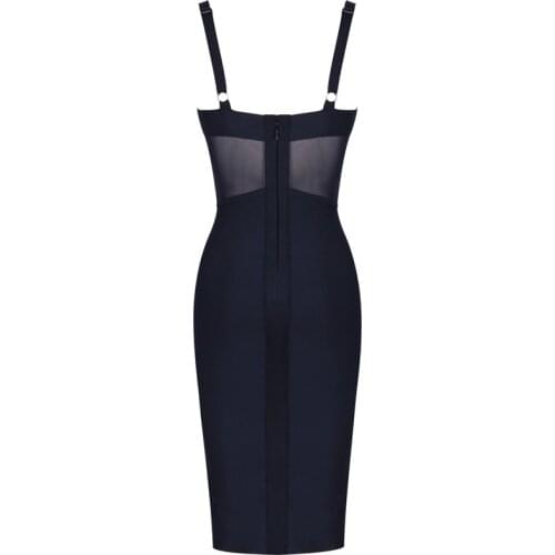 Women´s Mesh Dress, Sling Midi, V-Neck Bowknot Wrapped High Waist Zipper Summer Girl Party Maxi