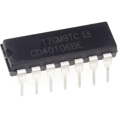 10pcs/lot CD40106BE DIP-14 CD40106 CMOS Hex Schmitt Triggers IC