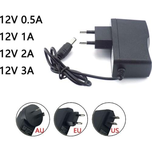 12V 0.5A 1A 2A 3A Power Supply Charger 100V-240V Converter AC/DC Adaptor Power Adapter 12 Volt For LED Strip CCTV Camera