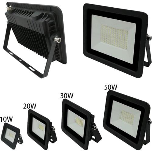 220V LED Flood Light 10W 30W 50W Reflector LED Floodlights Waterproof IP668 Spotlight Wall Outdoor Lighting lamp Warm Cold White