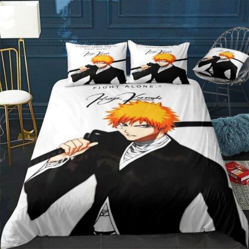 Ichigo Bleach Anime Duvet Cover Comfortable Quilt Home Decora Design Universal Bedding Set Bedclothes+Pillowcase 3pcs