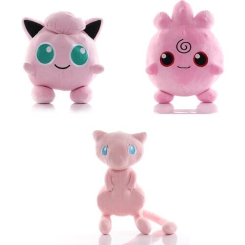 3 Styles 26-35cm Pokemon Jigglypuff Igglybuff Mew Plush Toys Dolls Kawaii Stuffed Peluches Gifts for Kids