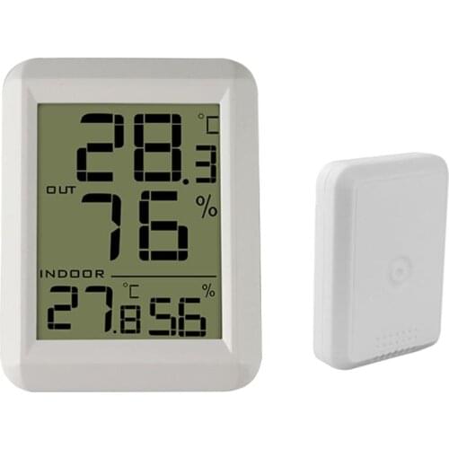 328ft/100m Wireless Digital Thermometer Hygrometer Indoor/Outdoor Humidity Meter Temperature Monitor °C/°F