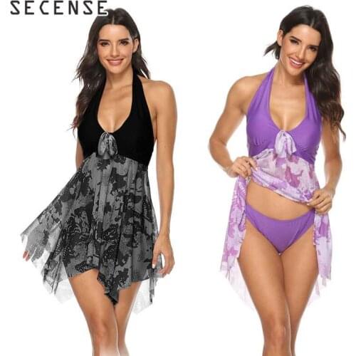 Fashion Hot Sale Plus Fertilizer Extra-Large Plus Size Digital Printing Split Skirt-Style Bathing Suit Swimsuit