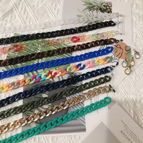 70CM DIY Creative Small Fish bone Resin Chain Detachable Acrylic Strap For Evening shoulder strap bag jewelry accessory chain